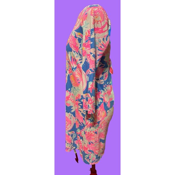 Lilly Pulitzer Women's Pink Bay Dreamin 3/4 Sleeve Size Medium Dress - Picture 3 of 5